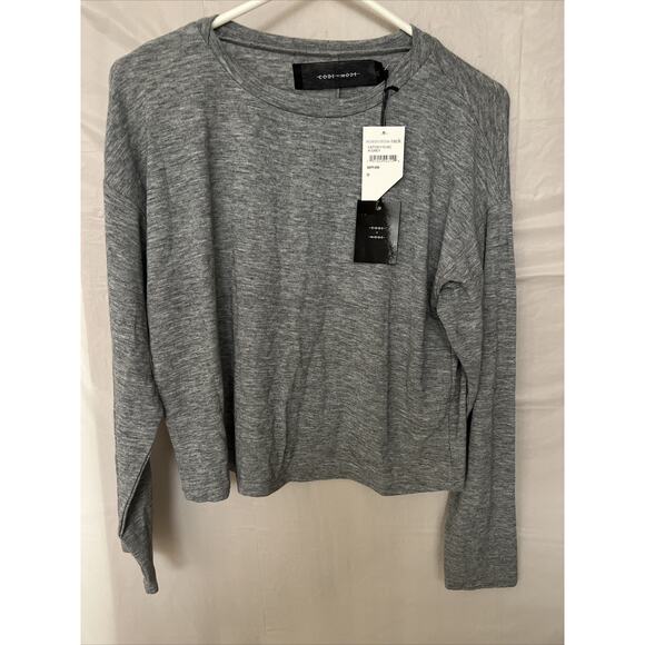 CODE X MODE Women’s Crewneck Short/Cropped Sweater Pullover Gray Size Medium NWT - Picture 2 of 9